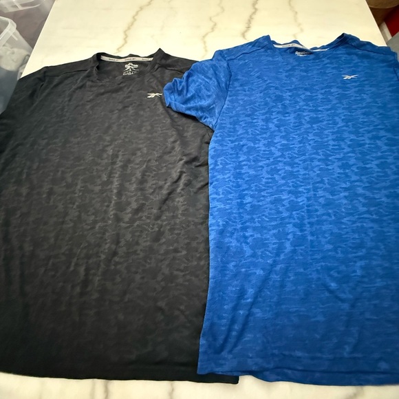 Reebok Men's Black and Blue Tees - Picture 1 of 4